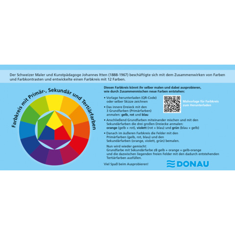 Acquerelli con tempera bianca Donau 7,5 ml in conf. 12 godet + 1 tubetto colori assortiti - 330204